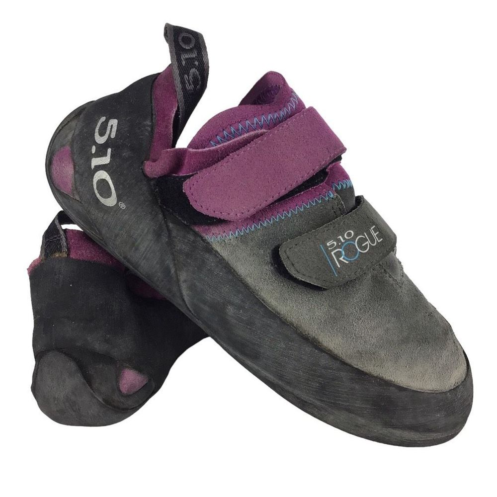 5.10 Five Ten Rogue VCS Climbing Shoes Stealth C4 Rubber Purple Gray Womens 40/9